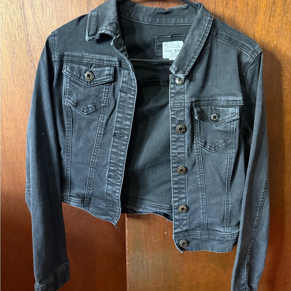 Wax Jean Charcoal Denim Jacket
